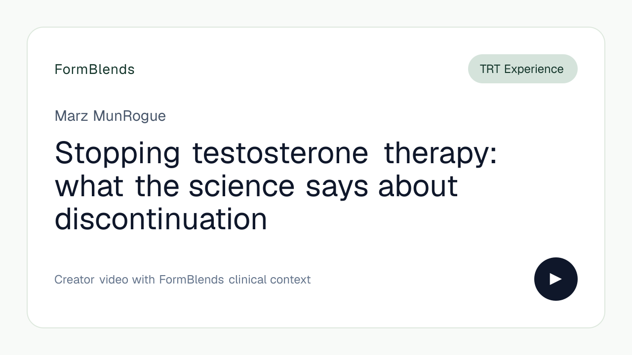 Stopping testosterone therapy: what the science says about discontinuation