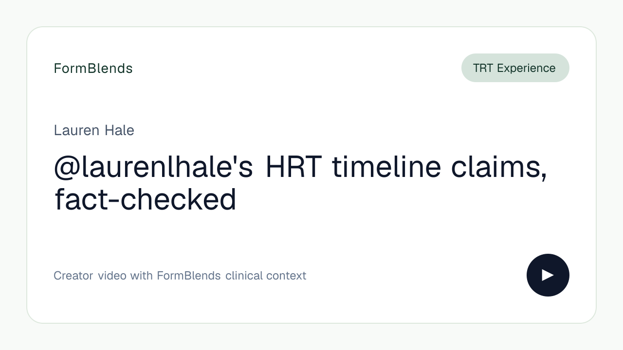 @laurenlhale's HRT timeline claims, fact-checked
