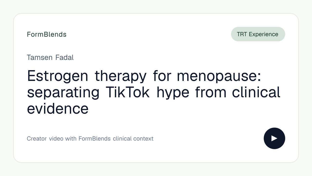 Estrogen therapy for menopause: separating TikTok hype from clinical evidence