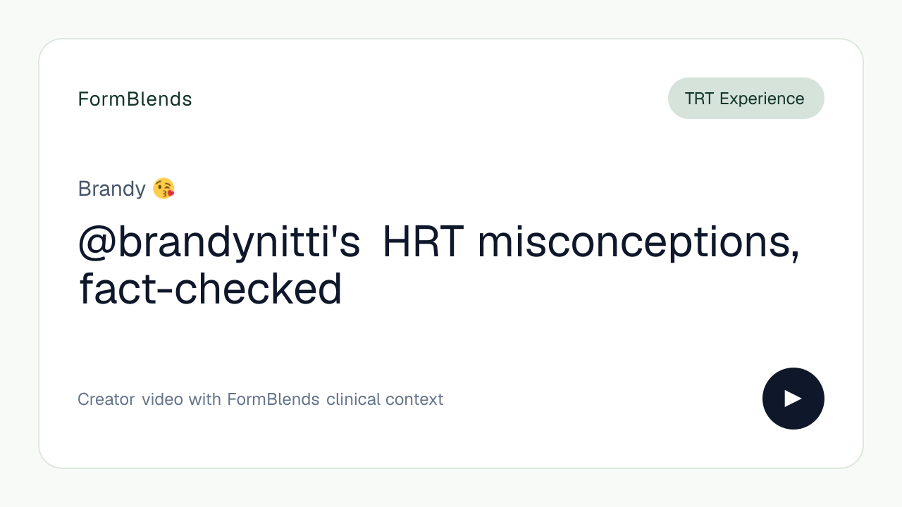 @brandynitti's HRT misconceptions, fact-checked