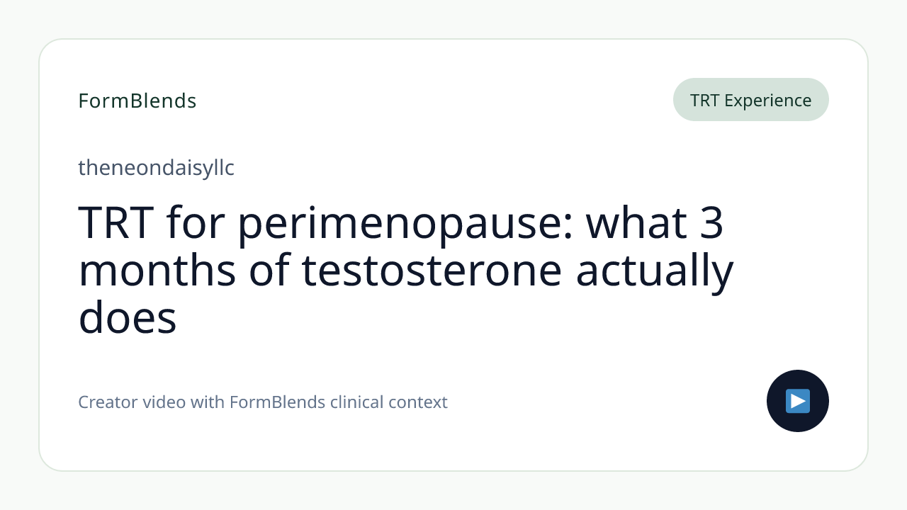 TRT for perimenopause: what 3 months of testosterone actually does