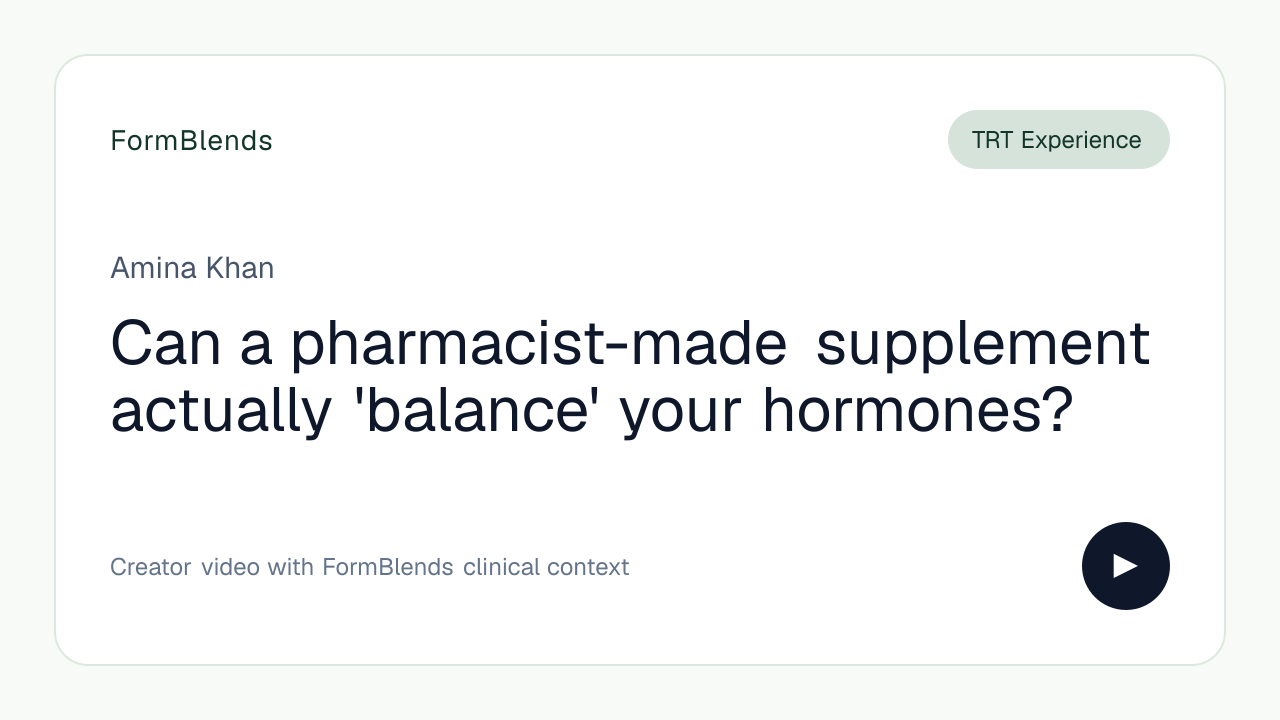 Can a pharmacist-made supplement actually 'balance' your hormones?
