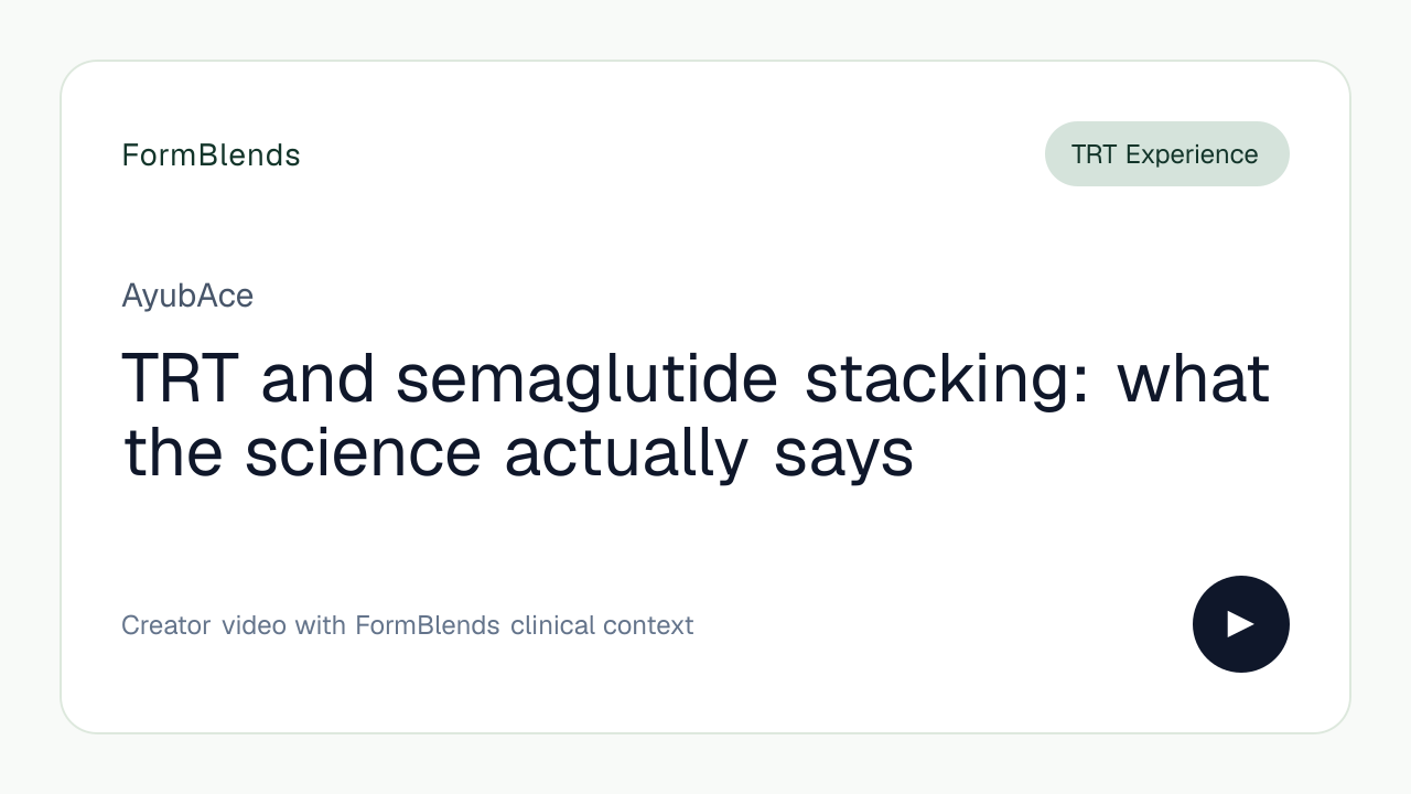 TRT and semaglutide stacking: what the science actually says