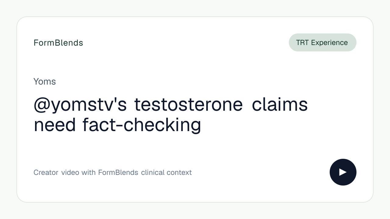 @yomstv's testosterone claims need fact-checking