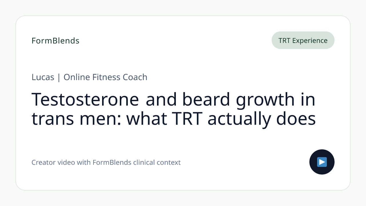 Testosterone and beard growth in trans men: what TRT actually does