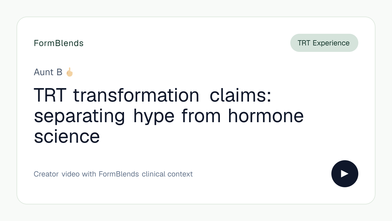 TRT transformation claims: separating hype from hormone science