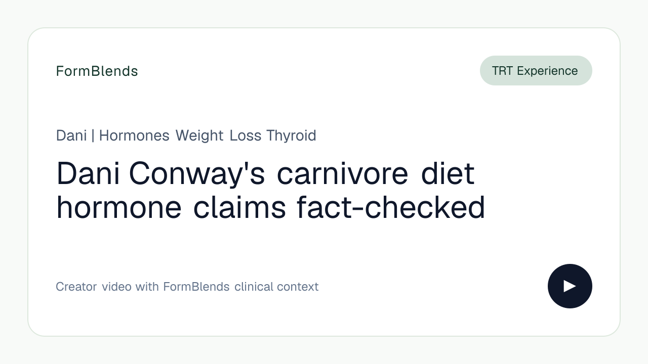 Dani Conway's carnivore diet hormone claims fact-checked