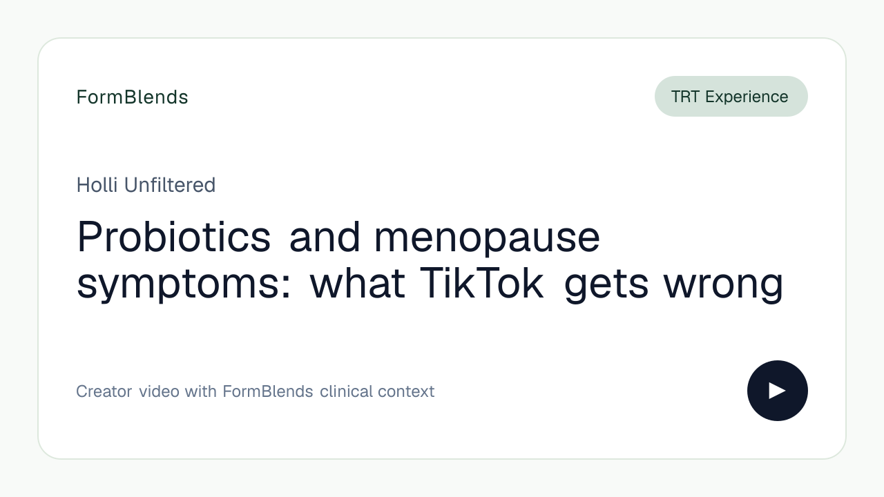 Probiotics and menopause symptoms: what TikTok gets wrong