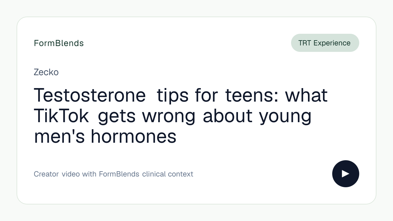 Testosterone tips for teens: what TikTok gets wrong about young men's hormones