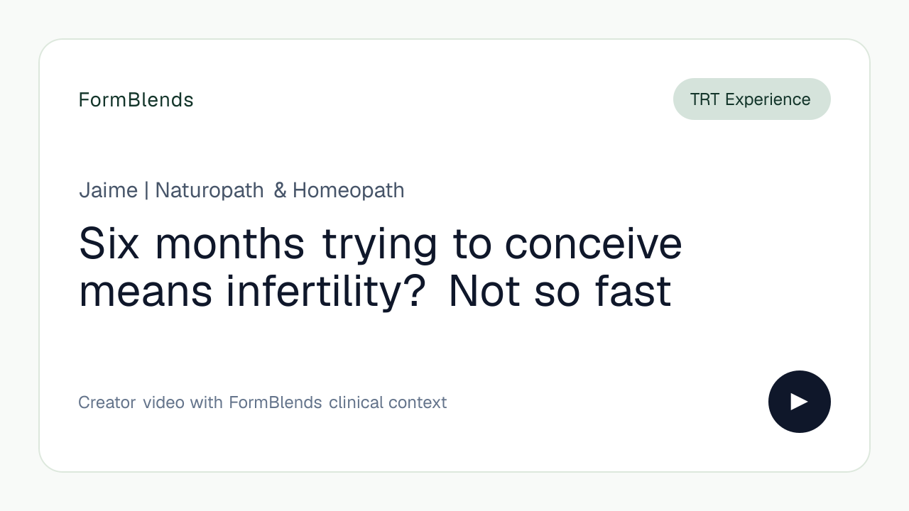 Six months trying to conceive means infertility? Not so fast