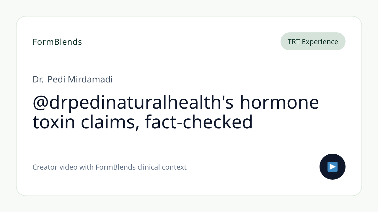 @drpedinaturalhealth's hormone toxin claims, fact-checked
