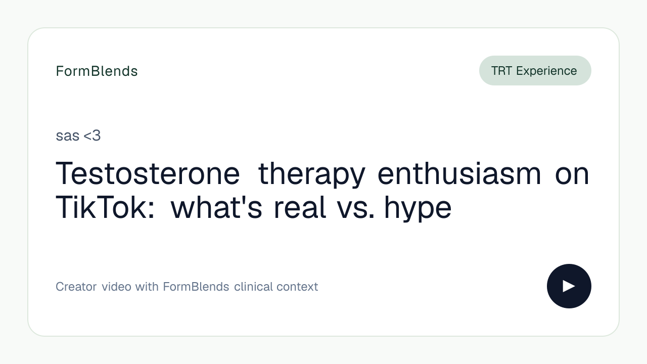 Testosterone therapy enthusiasm on TikTok: what's real vs. hype