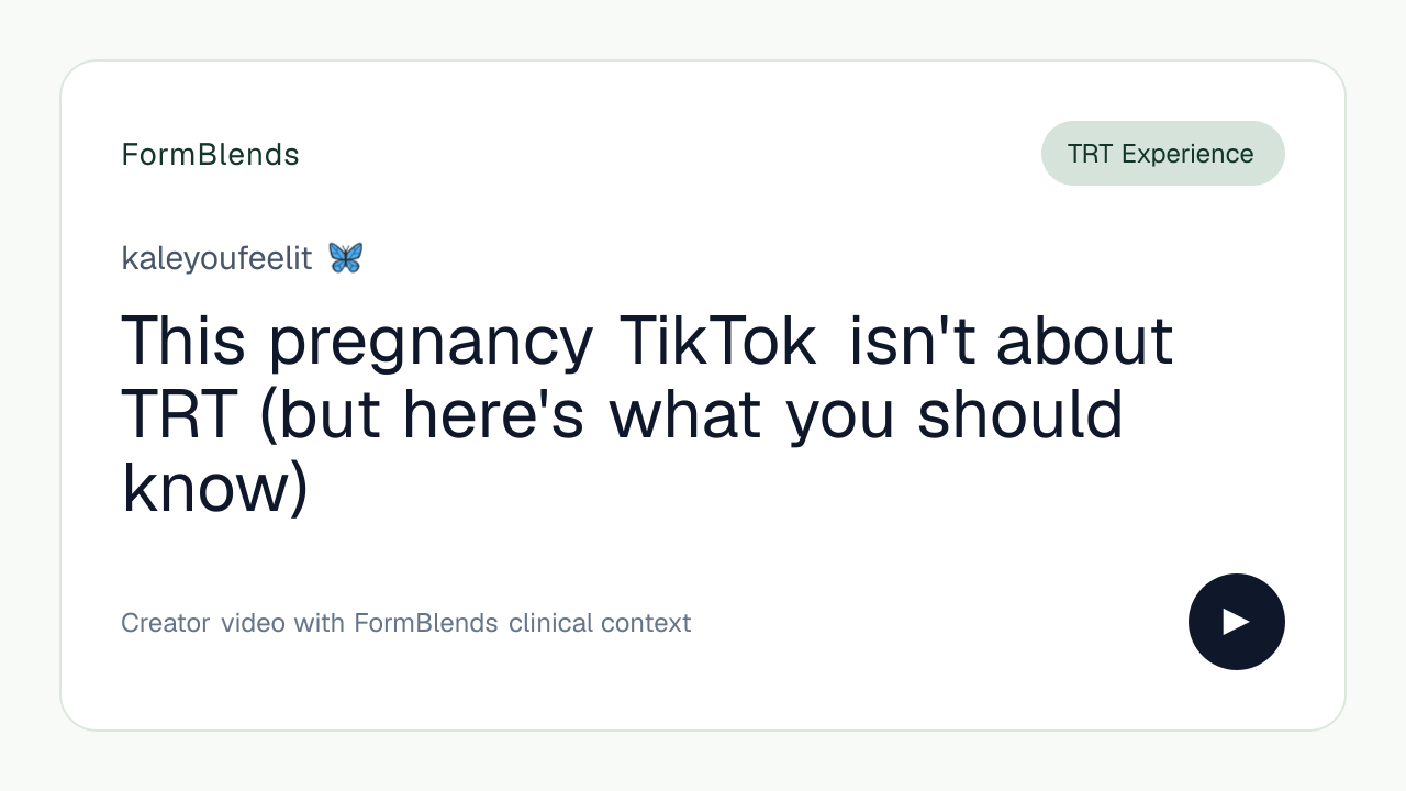 This pregnancy TikTok isn't about TRT (but here's what you should know)