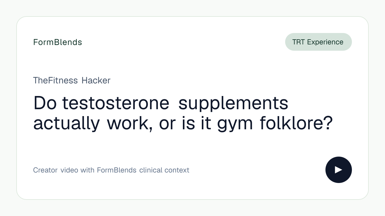 Do testosterone supplements actually work, or is it gym folklore?