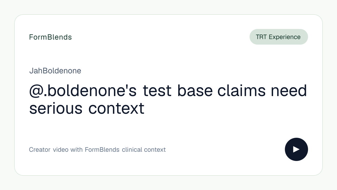 @.boldenone's test base claims need serious context