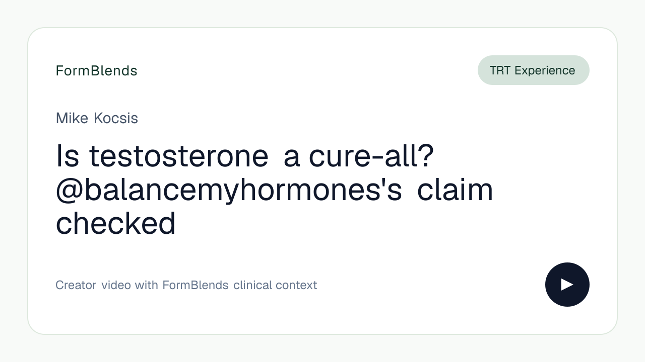 Is testosterone a cure-all? @balancemyhormones's claim checked