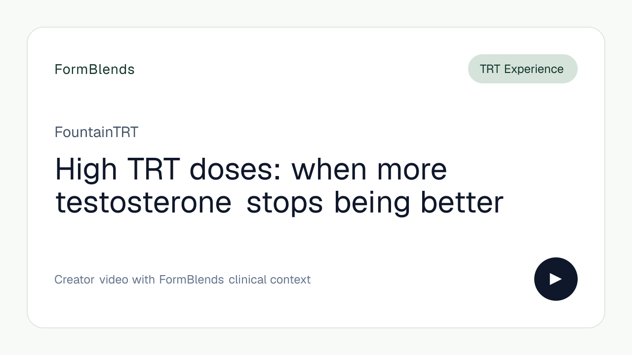 High TRT doses: when more testosterone stops being better
