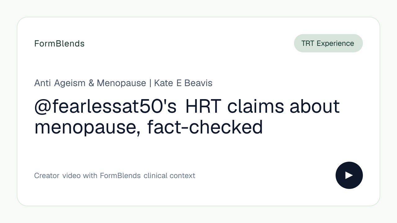 @fearlessat50's HRT claims about menopause, fact-checked