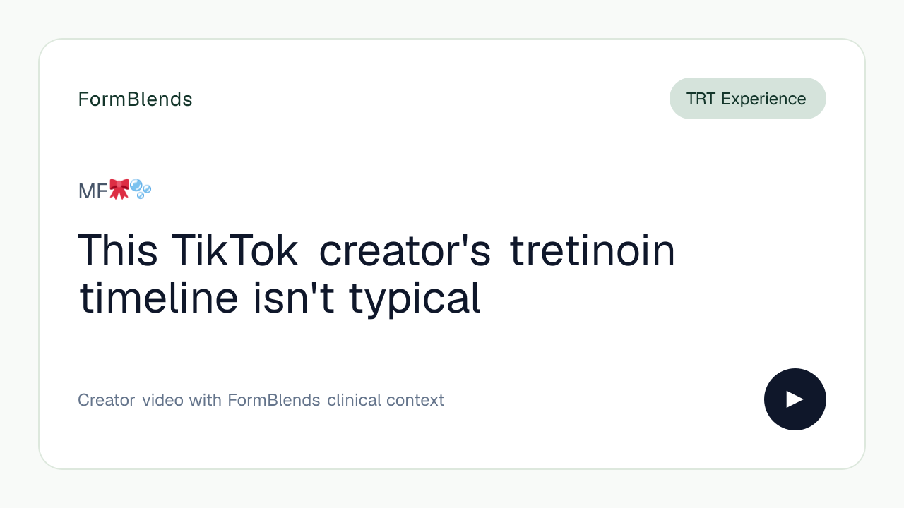 This TikTok creator's tretinoin timeline isn't typical
