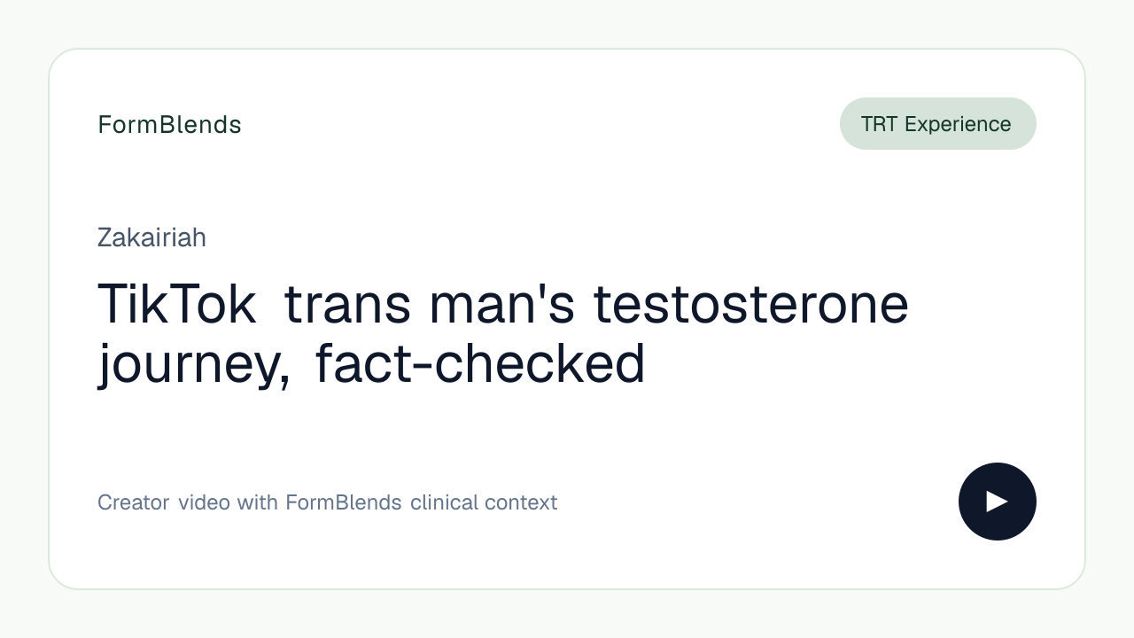 TikTok trans man's testosterone journey, fact-checked