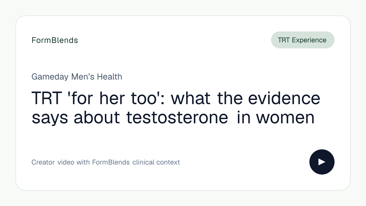 TRT 'for her too': what the evidence says about testosterone in women