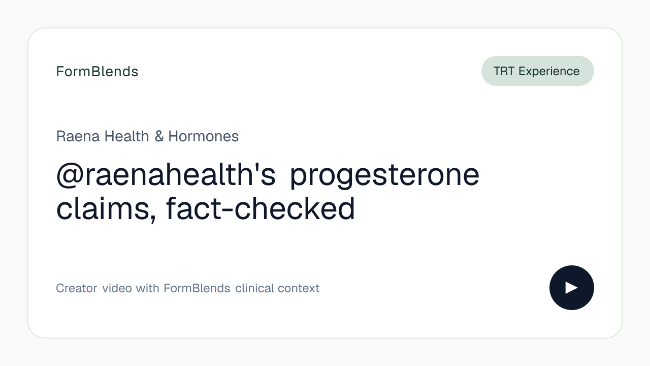 @raenahealth's progesterone claims, fact-checked