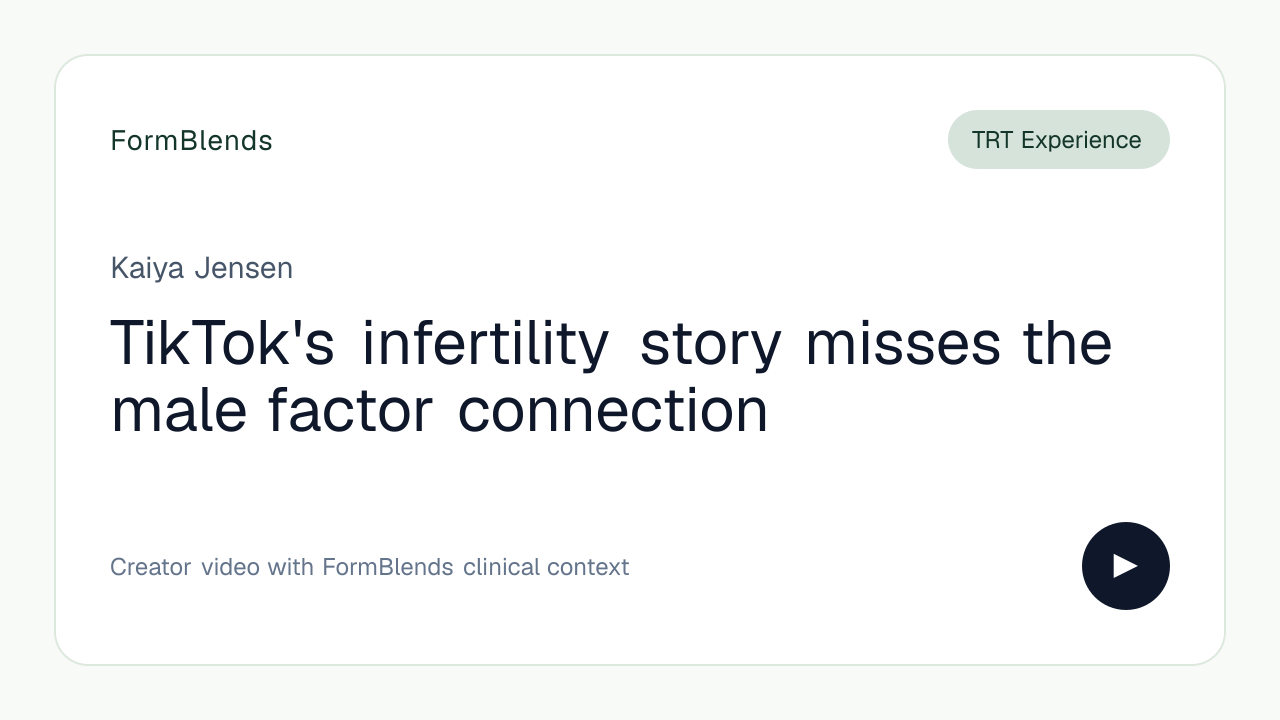 TikTok's infertility story misses the male factor connection