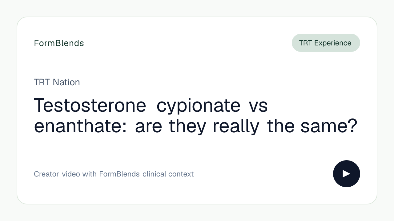 Testosterone cypionate vs enanthate: are they really the same?