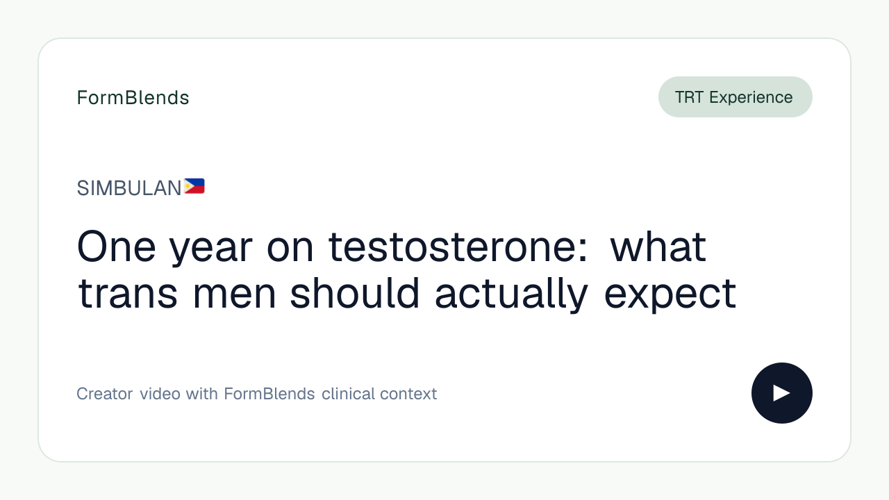 One year on testosterone: what trans men should actually expect