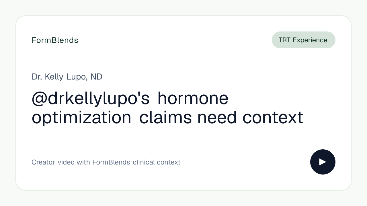@drkellylupo's hormone optimization claims need context