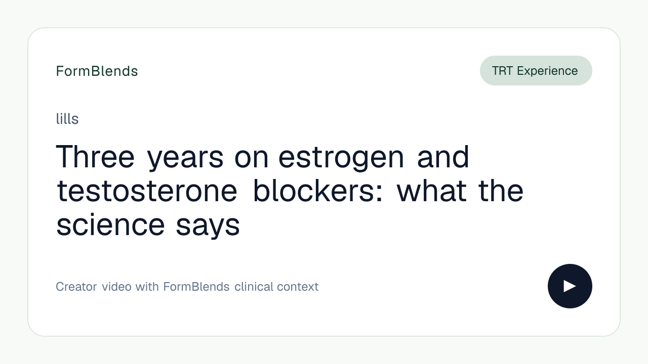 Three years on estrogen and testosterone blockers: what the science says