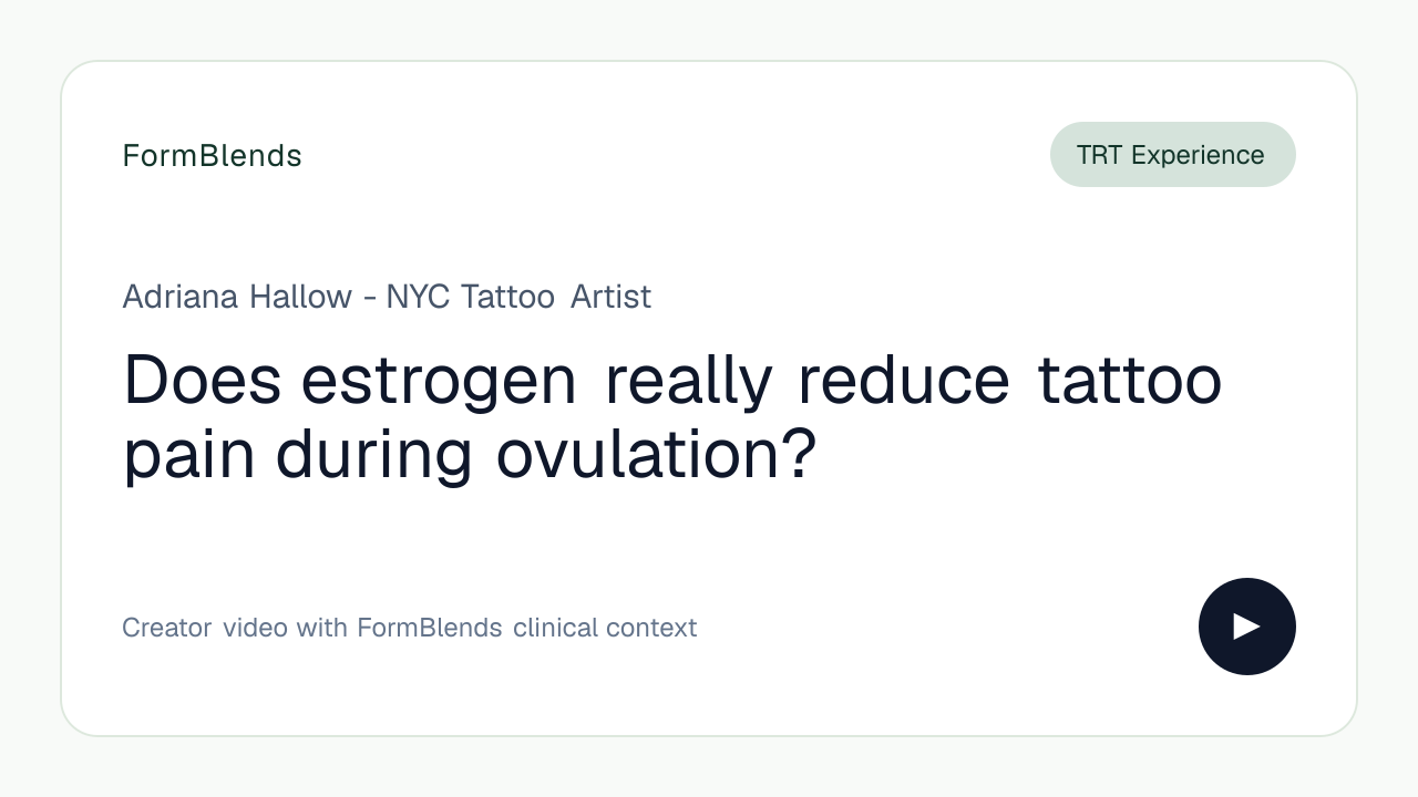 Does estrogen really reduce tattoo pain during ovulation?