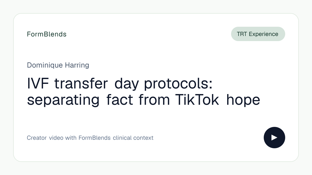 IVF transfer day protocols: separating fact from TikTok hope