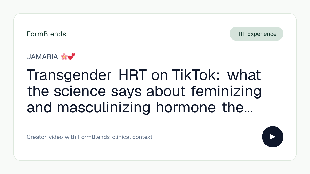 Transgender HRT on TikTok: what the science says about feminizing and masculinizing hormone therapy