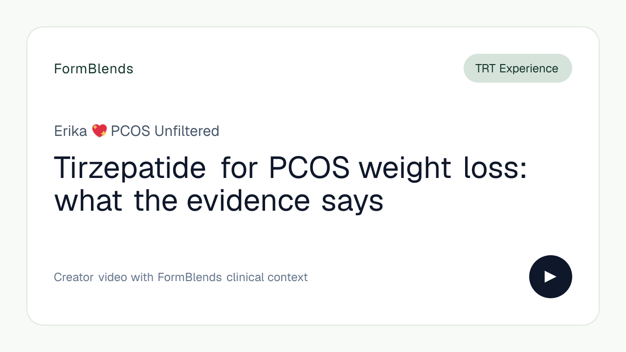 Tirzepatide for PCOS weight loss: what the evidence says