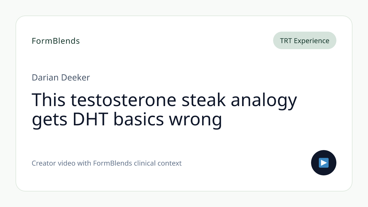 This testosterone steak analogy gets DHT basics wrong