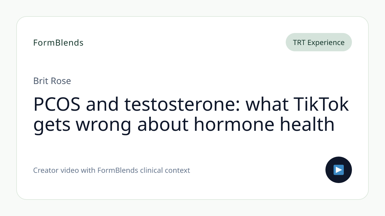 PCOS and testosterone: what TikTok gets wrong about hormone health