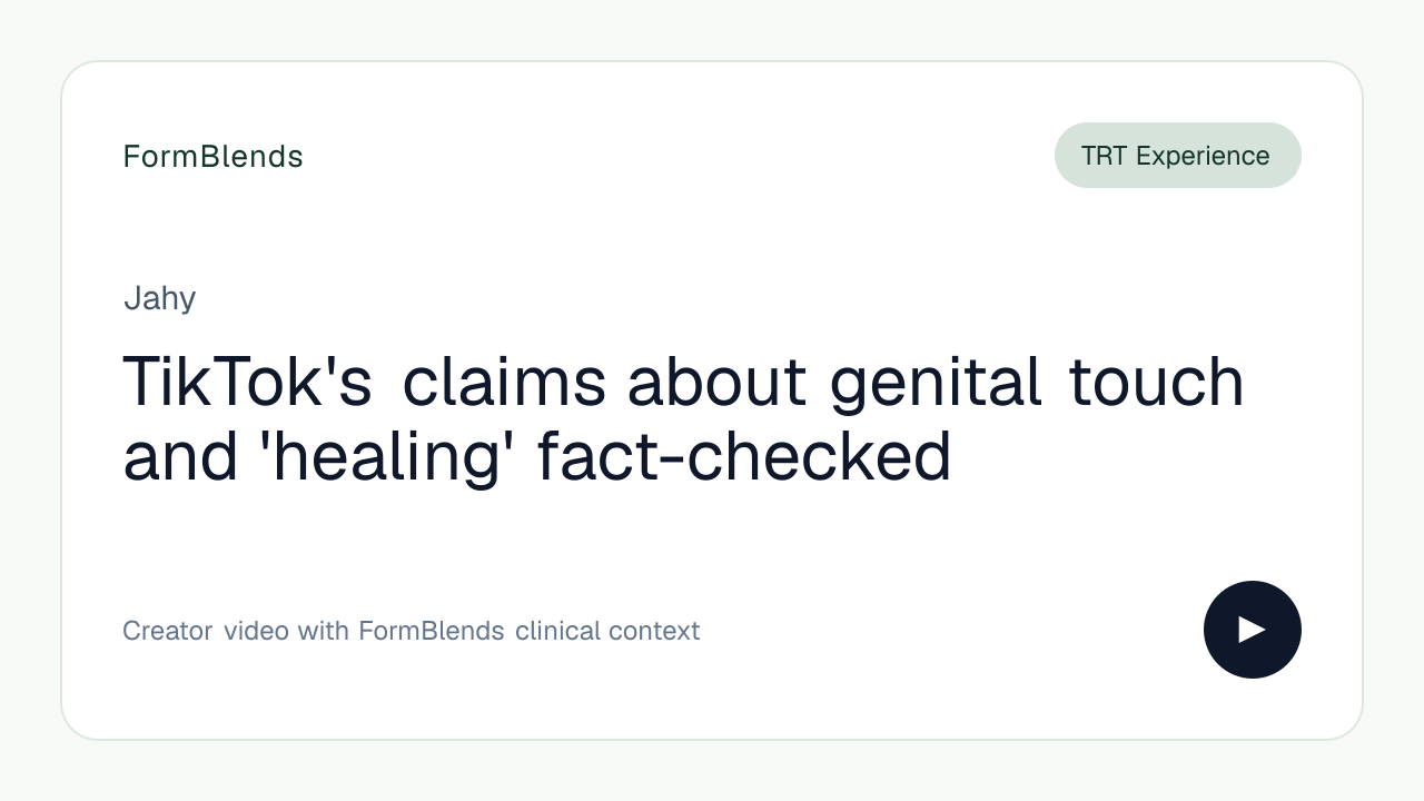 TikTok's claims about genital touch and 'healing' fact-checked
