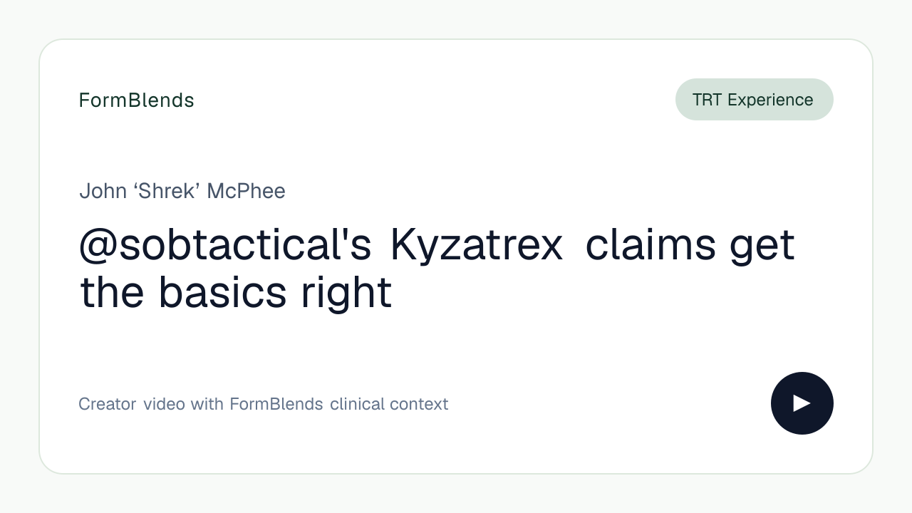 @sobtactical's Kyzatrex claims get the basics right
