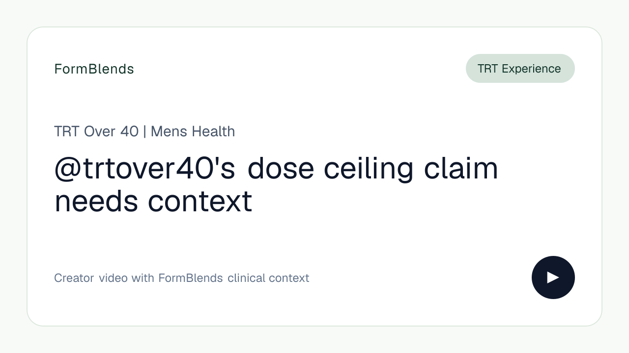 @trtover40's dose ceiling claim needs context