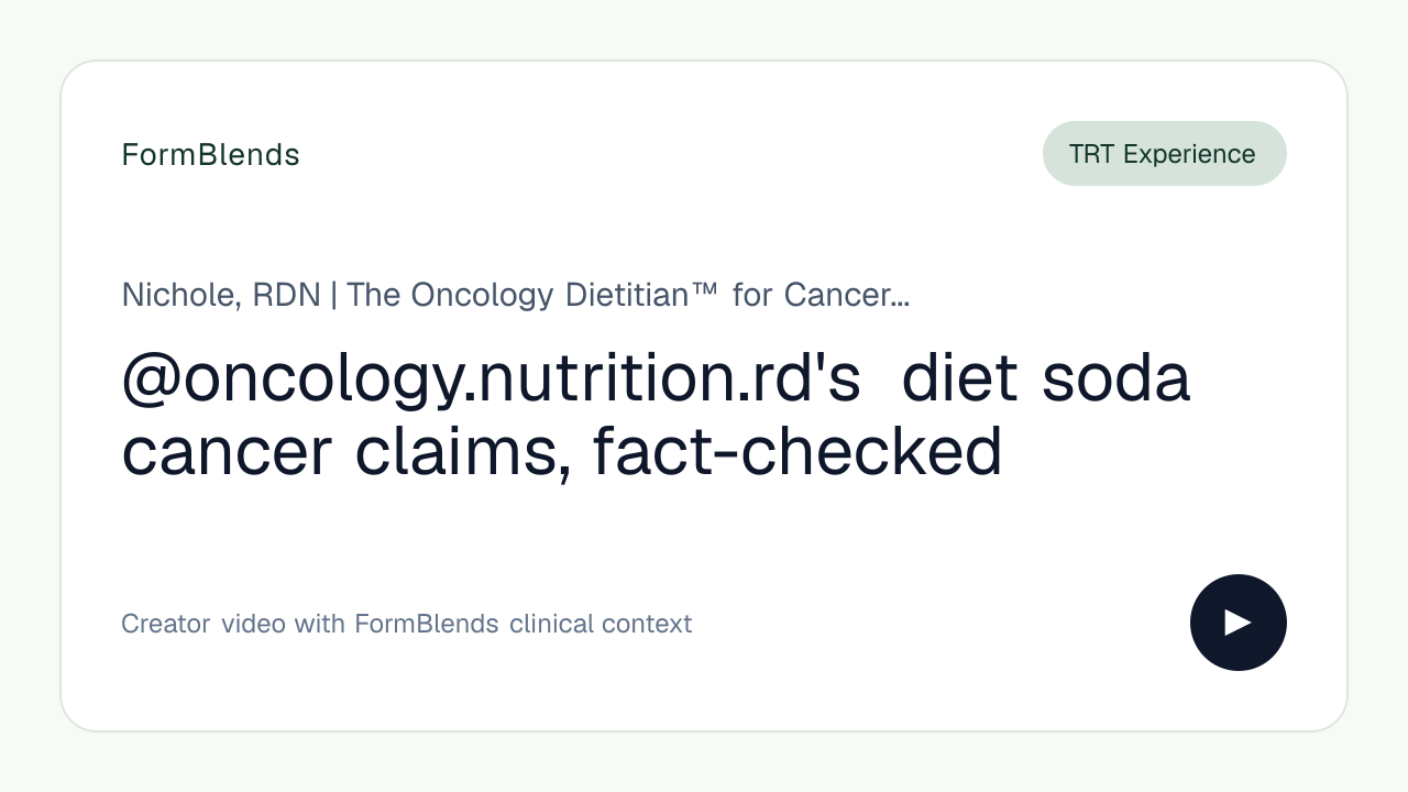 @oncology.nutrition.rd's diet soda cancer claims, fact-checked