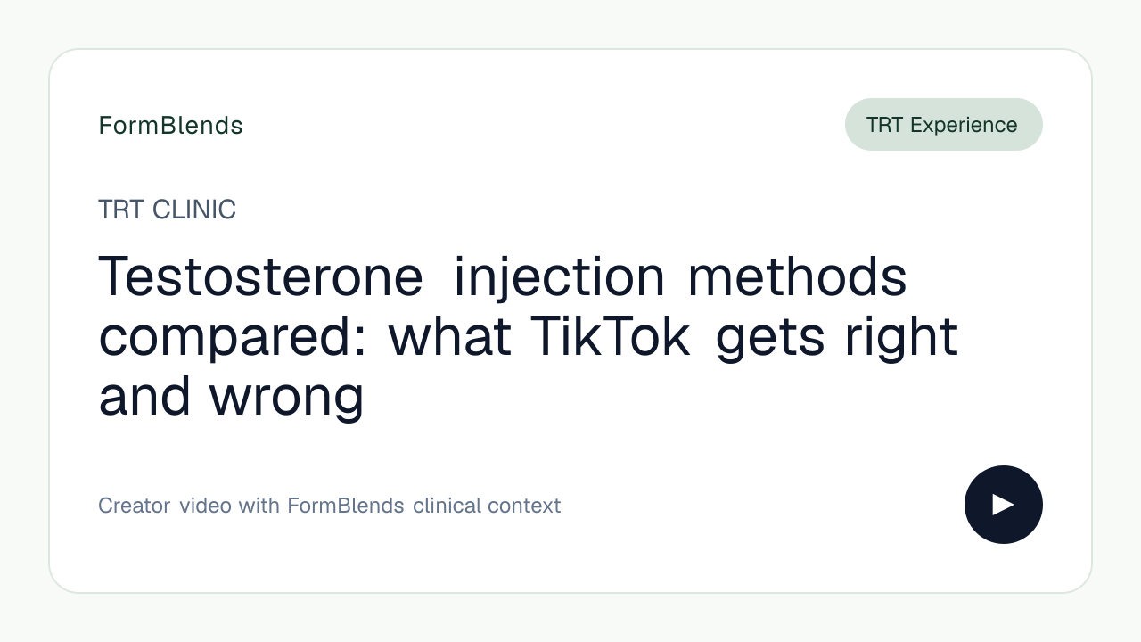 Testosterone injection methods compared: what TikTok gets right and wrong
