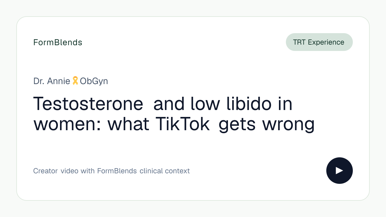 Testosterone and low libido in women: what TikTok gets wrong