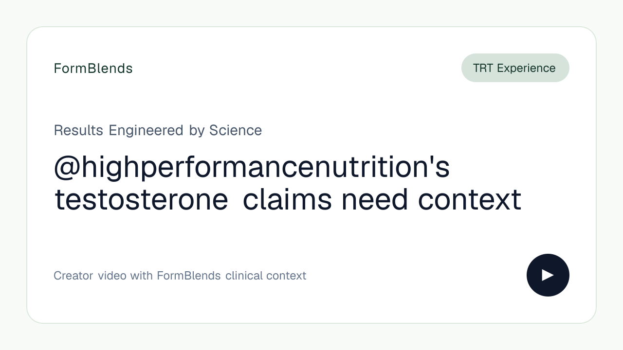 @highperformancenutrition's testosterone claims need context
