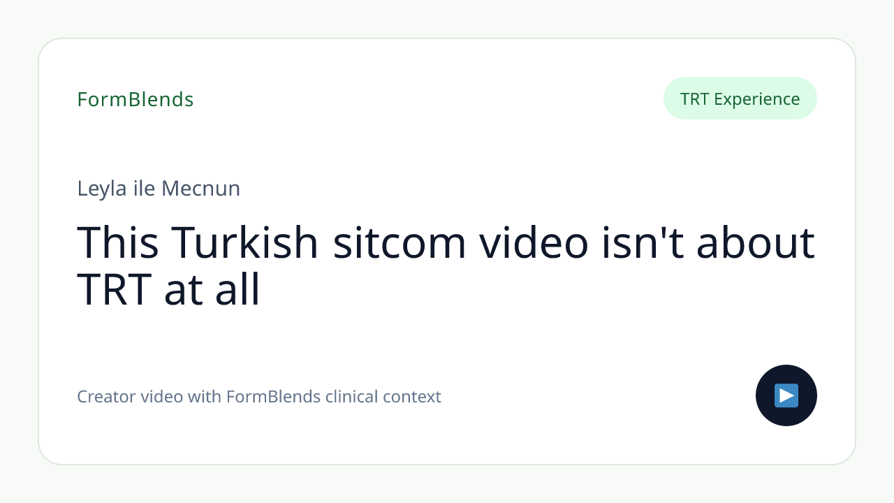 This Turkish sitcom video isn't about TRT at all