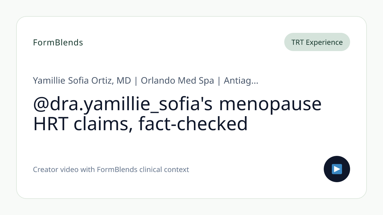 @dra.yamillie_sofia's menopause HRT claims, fact-checked