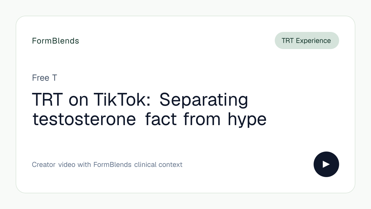 TRT on TikTok: Separating testosterone fact from hype