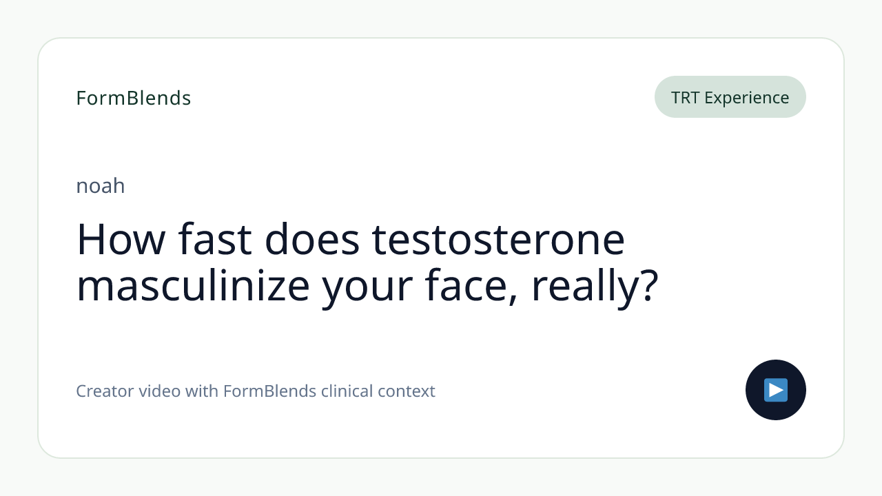How fast does testosterone masculinize your face, really?