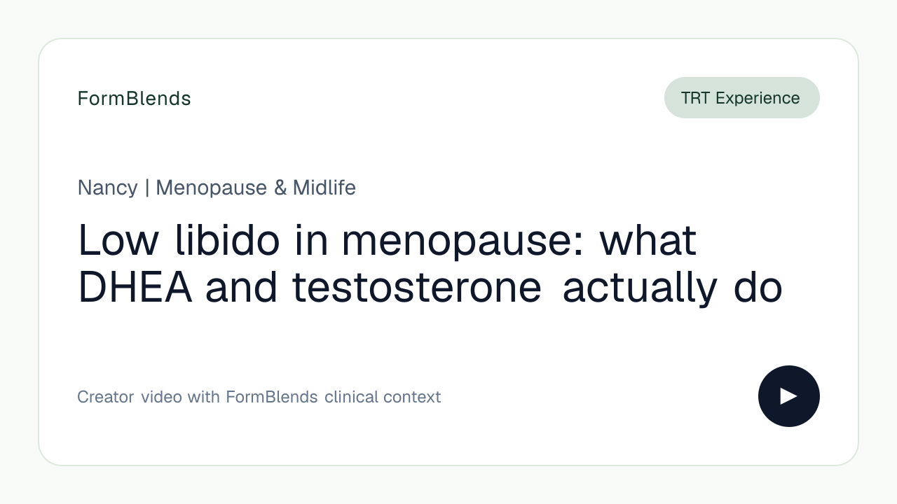 Low libido in menopause: what DHEA and testosterone actually do