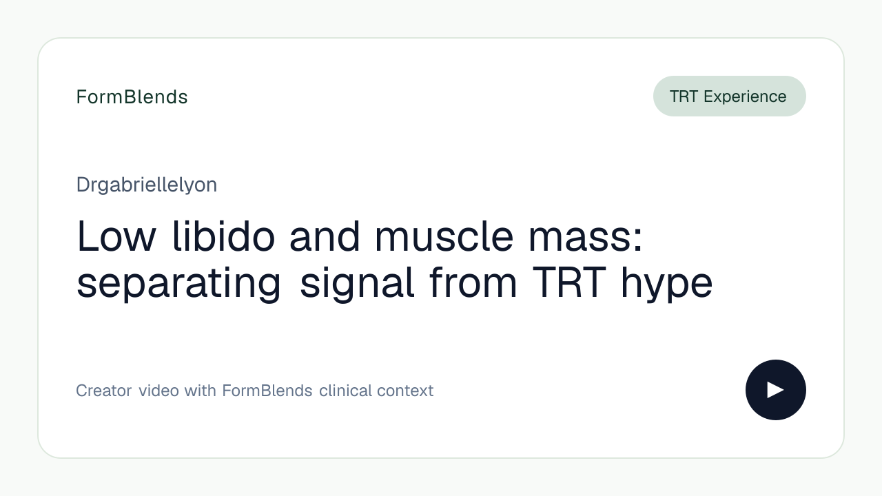 Low libido and muscle mass: separating signal from TRT hype